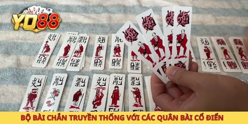Bộ bài chắn truyền thống với các quân bài cổ điển