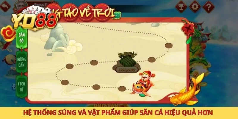 Hệ thống súng và vật phẩm giúp săn cá hiệu quả hơn