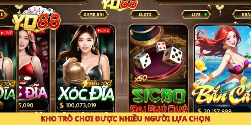 Kho trò chơi được nhiều người lựa chọn