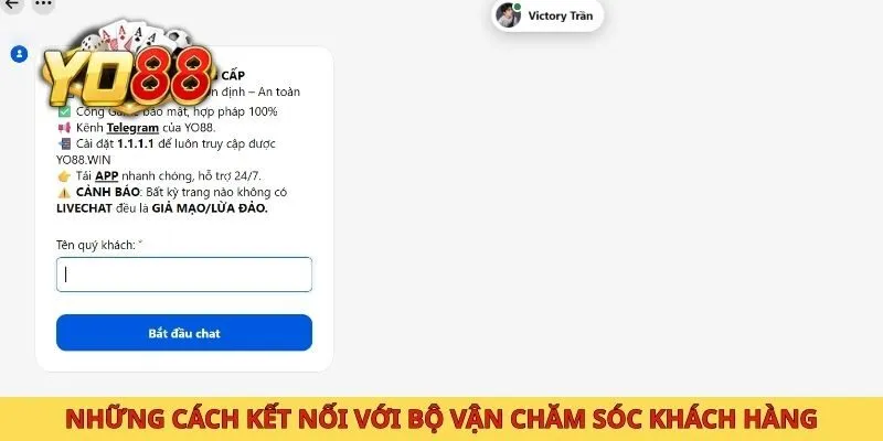 Những cách kết nối với bộ vận chăm sóc khách hàng